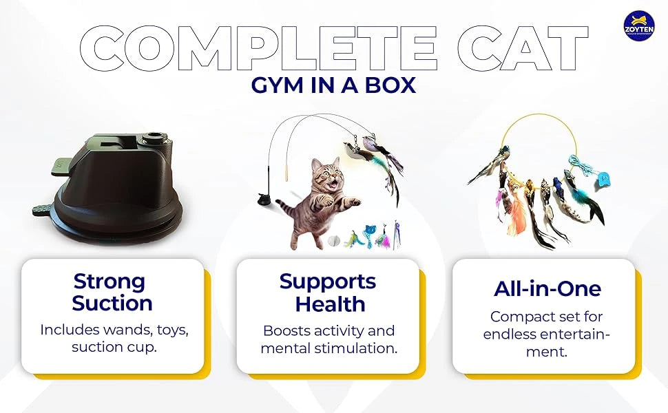 Interactive Cat Toy Wand Set