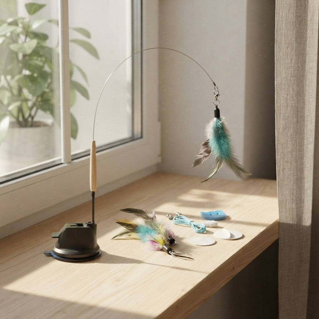 Interactive Cat Toy Wand Set